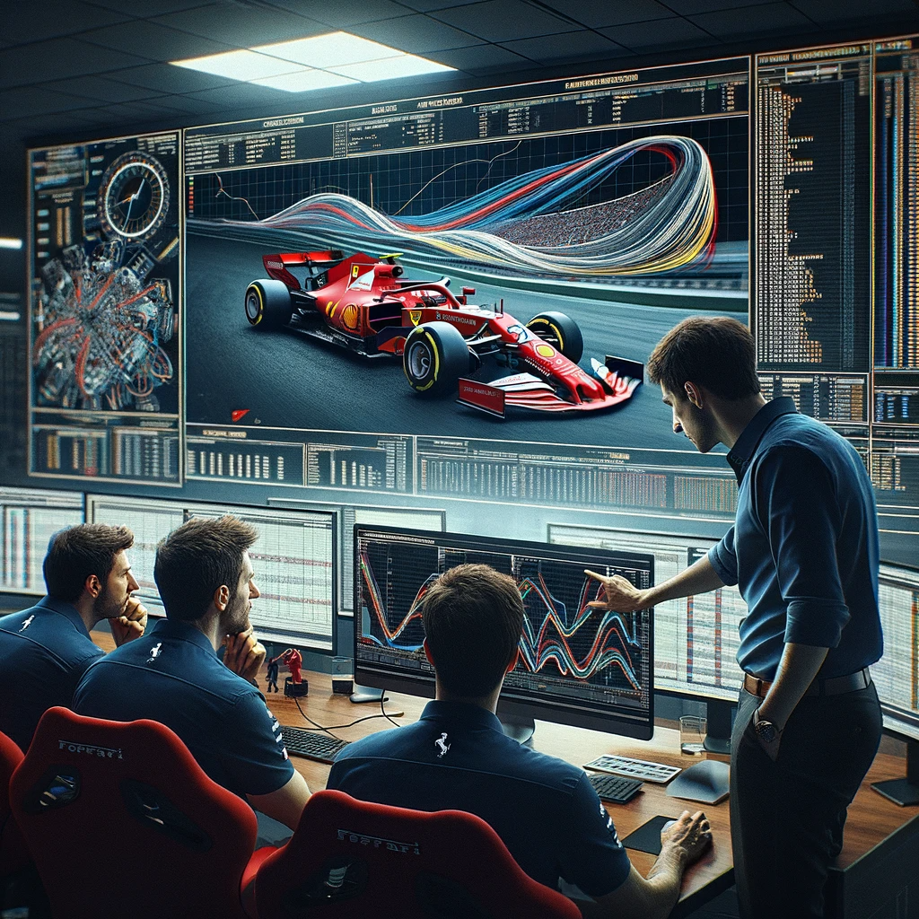 Studio dei valori dell'aerodinamica della Ferrari 2024