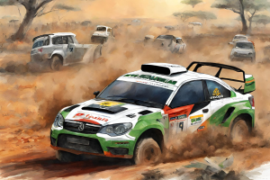 Disegno del ritorno del Safari Rally Kenya nel WRC 2024 - AI Generated