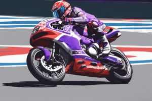 Disegno di Martin durante il Gran Premio di MotoGP a Le Mans - Ai Generated