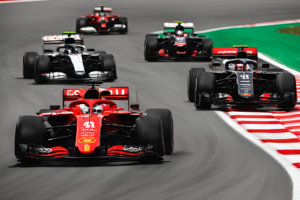 Le monoposto di Formula 1 in pista per cercare di ottenere la pole position a Imola - AI Generated