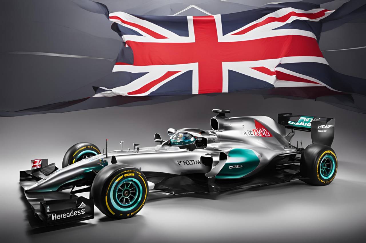 Prima fila tutta Mercedes nelle qualifiche a Silverstone - AI Generated