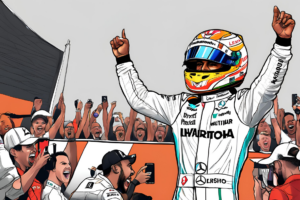 Lewis Hamilton tiene nei Top Team la Mercedes vincendo a Silverstone - AI Generated