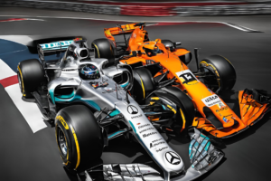 Mercedes e McLaren si contendono la vittoria e il titolo di miglior scuderia del weekend nel GP di Spa - AI Generated