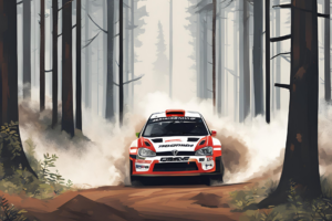 Una delle macchina del WRC affronta il Rally Finlandia 2024 - AI Generated