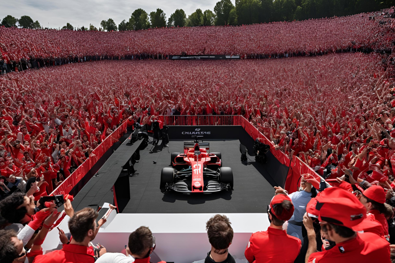 Trionfo storico Ferrari a Monza - AI Generated