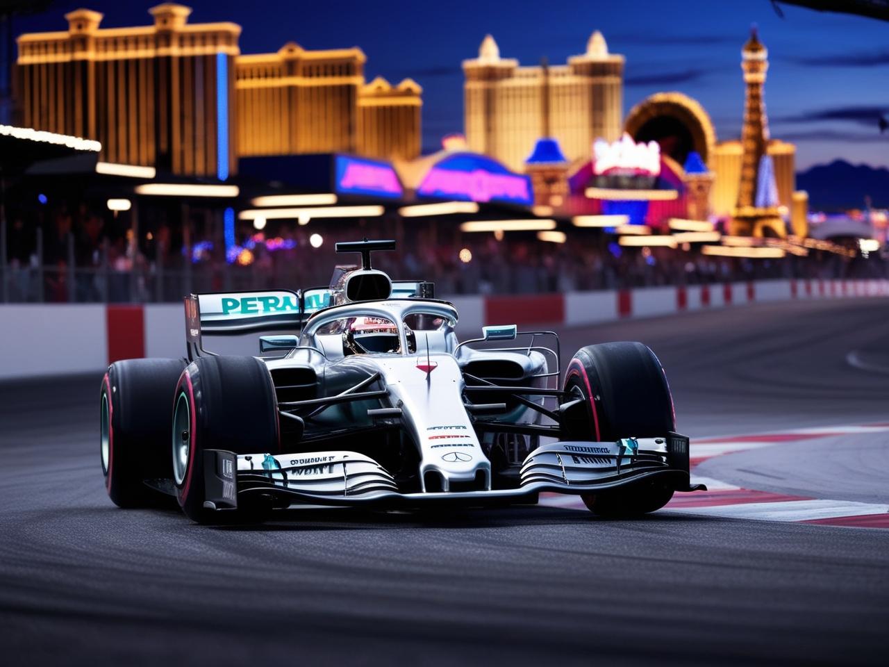 Russell si aggiudica una pole spettacolare nelle Qualifiche di Las Vegas - AI Generated