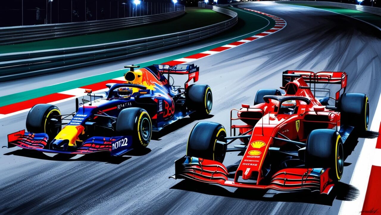 Max Verstappen vince la gara a Lusail davanti alla Ferrari di Leclerc - AI Generated