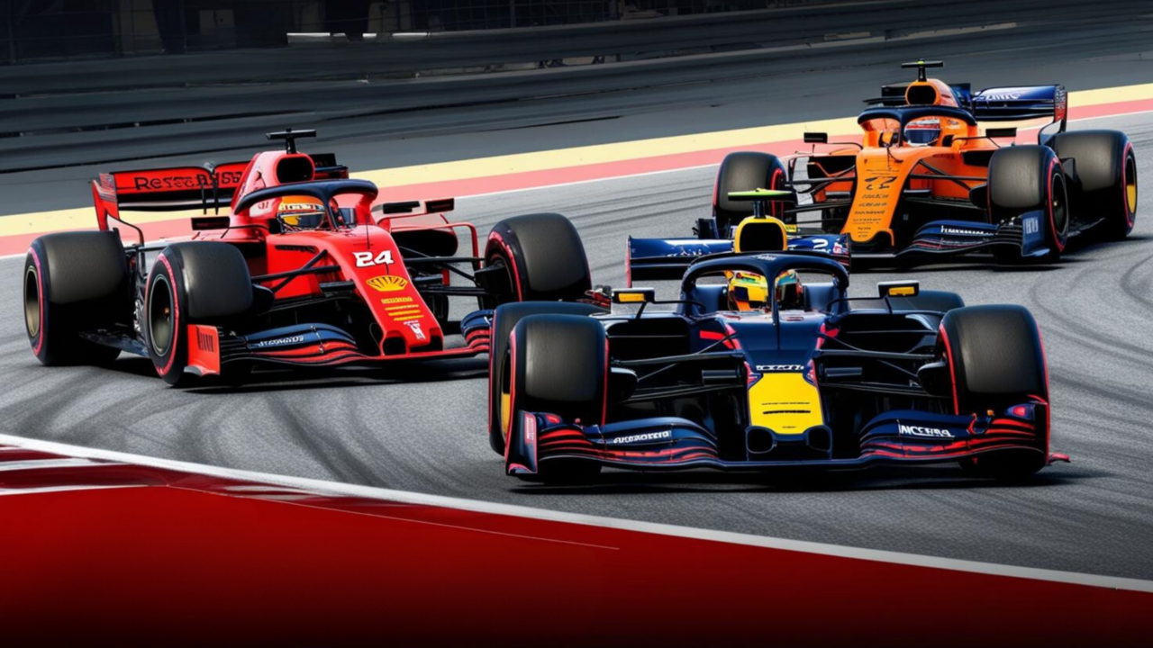 Le tre monoposto che si sono date battaglia in questa stagione 2024 di F1 - AI Generated