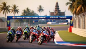 Il calendario MotoGP 2025 prevede l'inizio in Thailandia - AI Generated