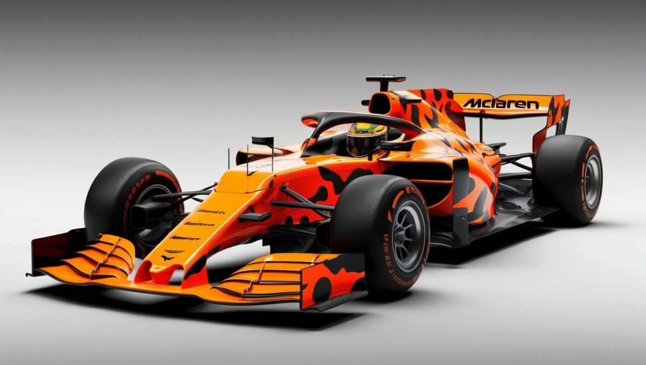 La McLaren 2025 si svela nella sua versione camouflage - AI Generated