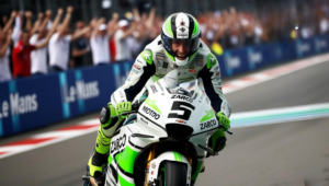 La spunta Zarco nella folle gara di MotoGP a Le Mans - AI Generated