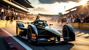 Vittoria storica di Dan Ticktum nella gara di Formula E a Jakarta - AI Generated