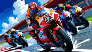 Marc Marquez festeggia la vittoria della gara di Assen di MotoGP