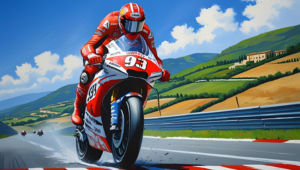 Marc Marquez stravince anche nella Gara di MotoGP in Italia - AI Generated