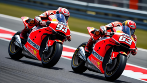 Bagnaia e Marquez tingono di rosso il sabato di MotoGP a Brno - AI Generated