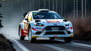 La lotta al mondiale WRC sbarca al Rally Finlandia - AI Generated